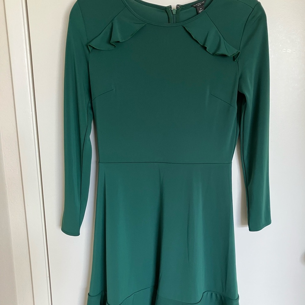 Ann Taylor A-line Green Dress